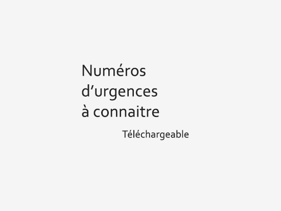 Les numéros utiles à connaitre