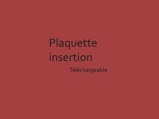 Plaquette insertion